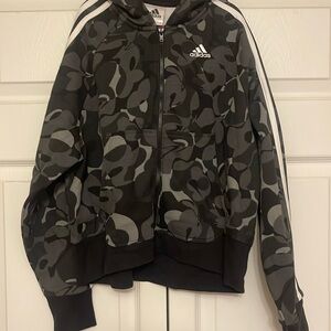 Girls medium Adidas crop hoodie NWT